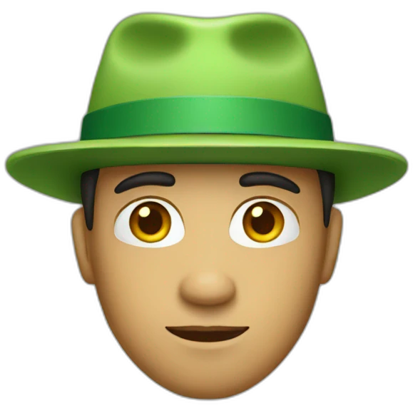 person with green hat emoji