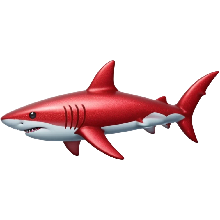 red glitter shark emoji