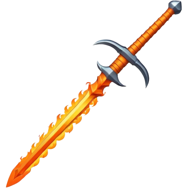 fire sword striking down emoji