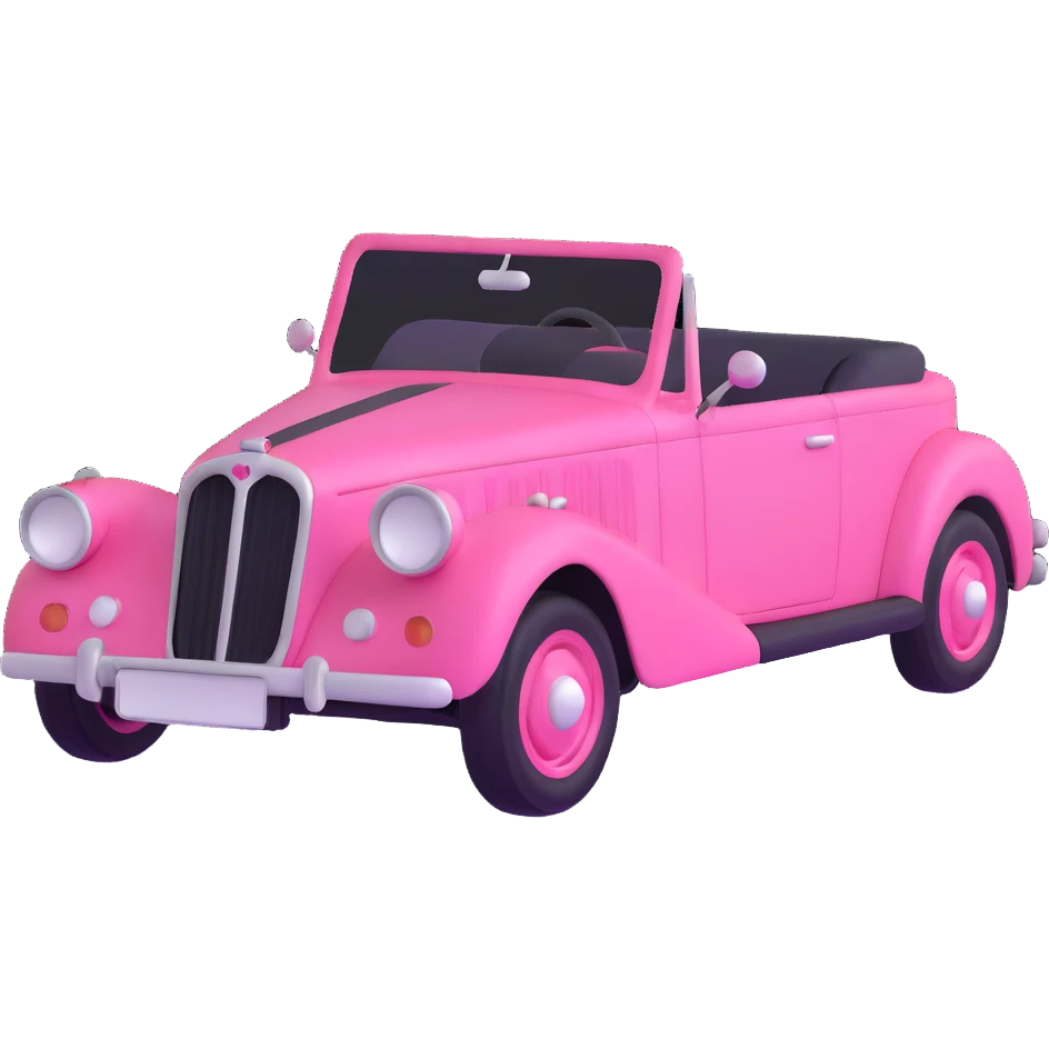 pink gothic car emoji