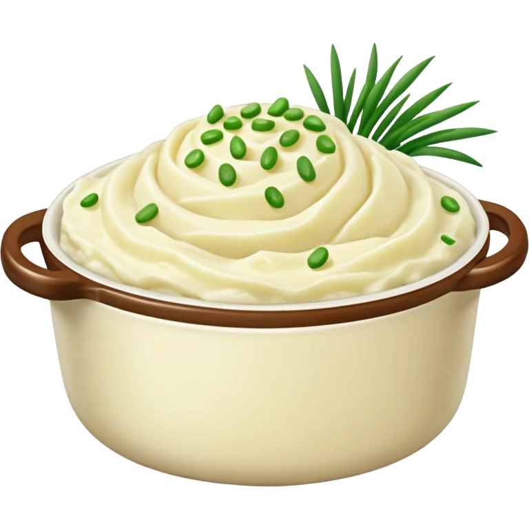 Mashed potatoes with chopped chives emoji
