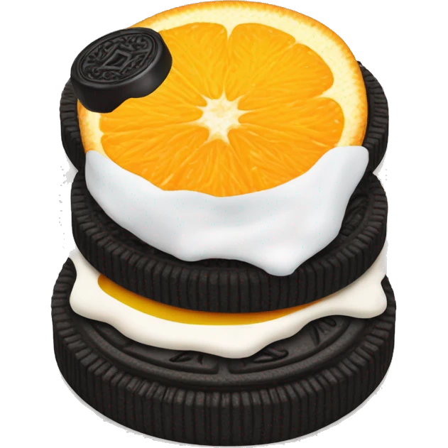  Oreos and orange juice apple emoji