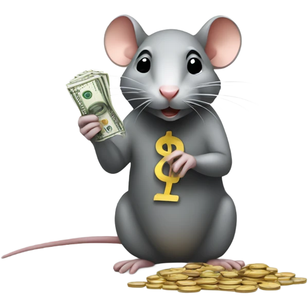rat counting money emoji