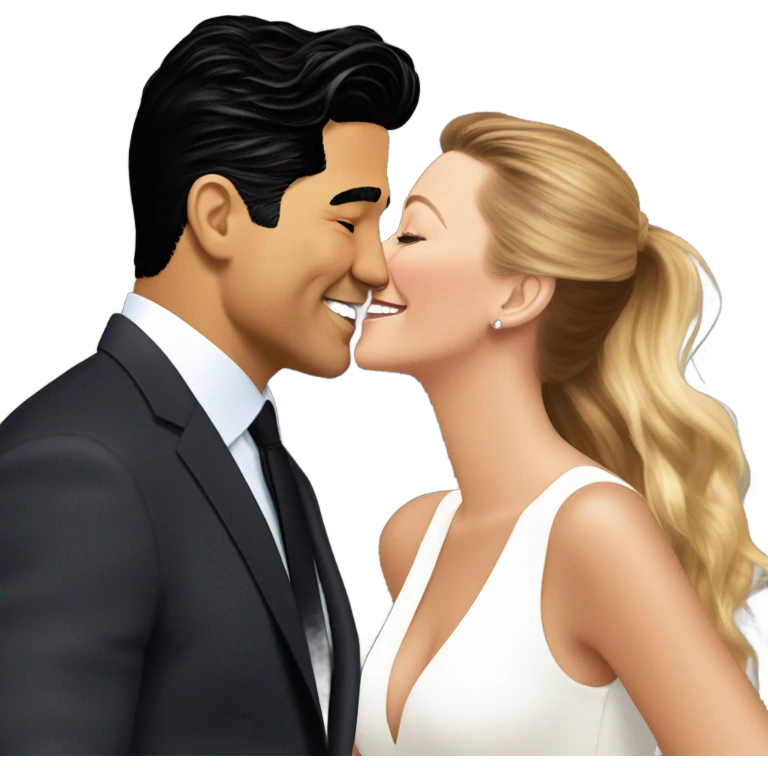 Mario Lopez kissing Blake lively emoji