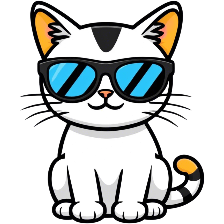 Cat with sunglasses emoji