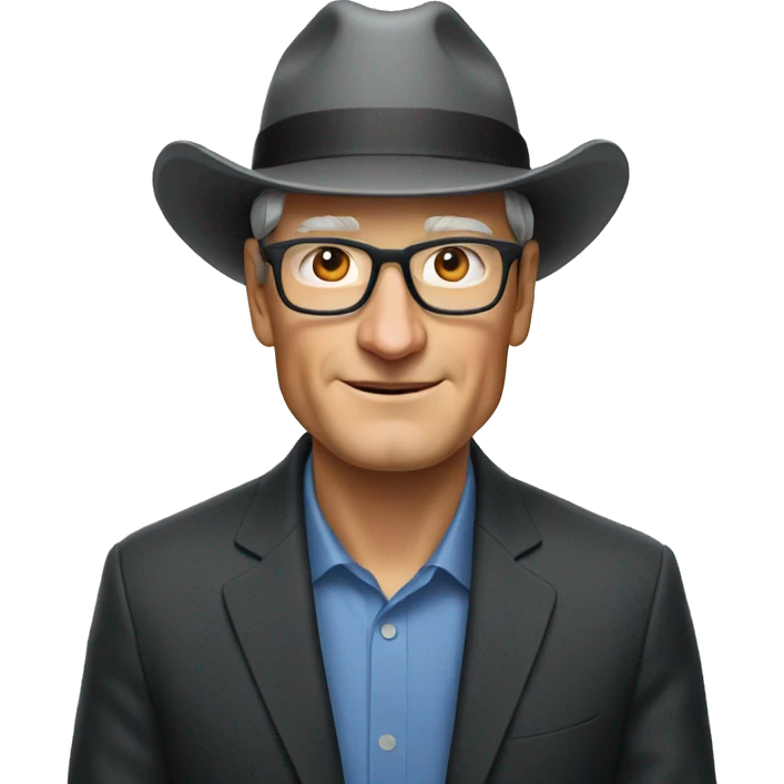 Tim Cook with hat emoji