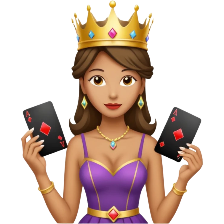 gambling queen emoji