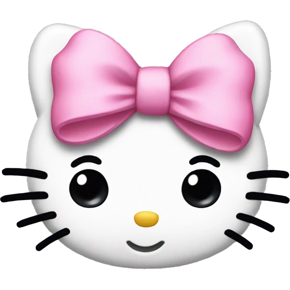 hello kitty with pink bow emoji