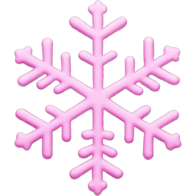 pink snow flakes emoji