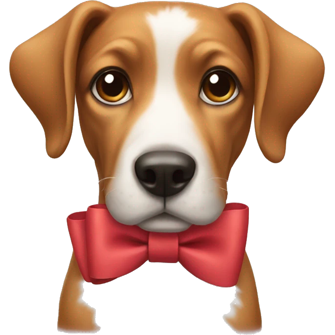Dog with bow emoji