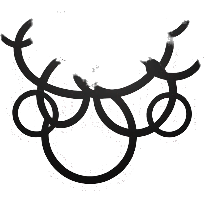 olympics games rings in black and white emoji