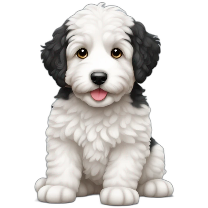 white mini bernedoodle emoji