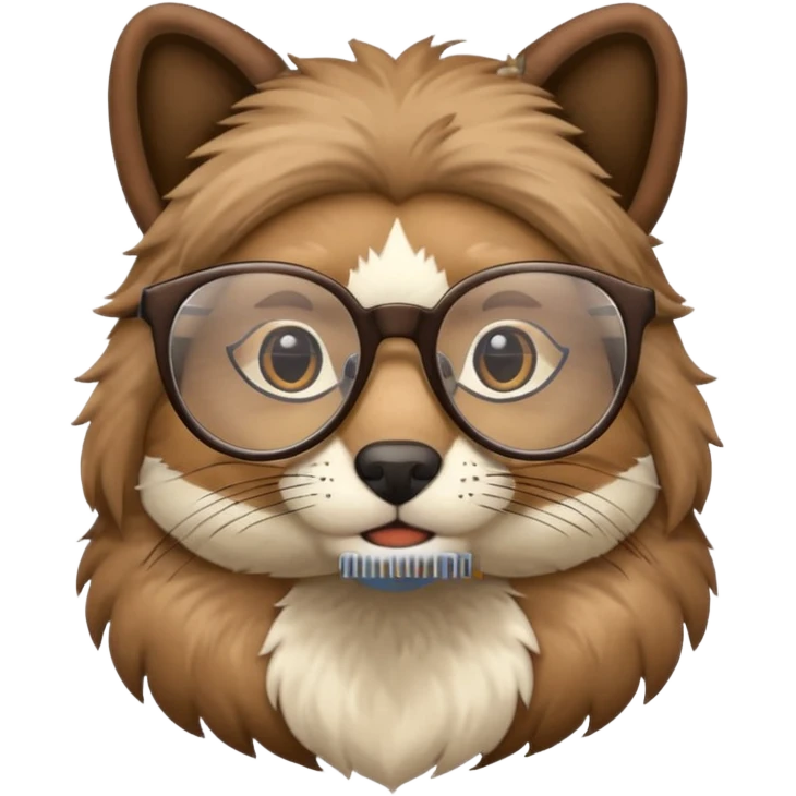 gözlüklü hayvanlar emoji