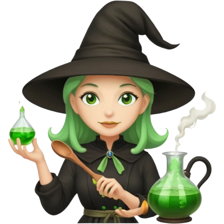 green witch cooking potion emoji