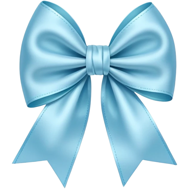 Light blue bow on light blue bow emoji