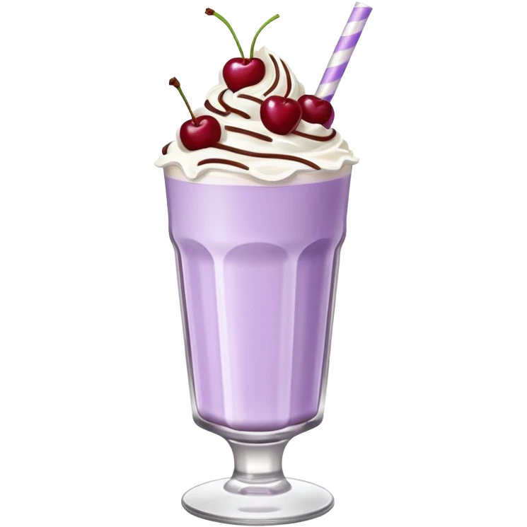 Milkshake light purple with high glass emoji