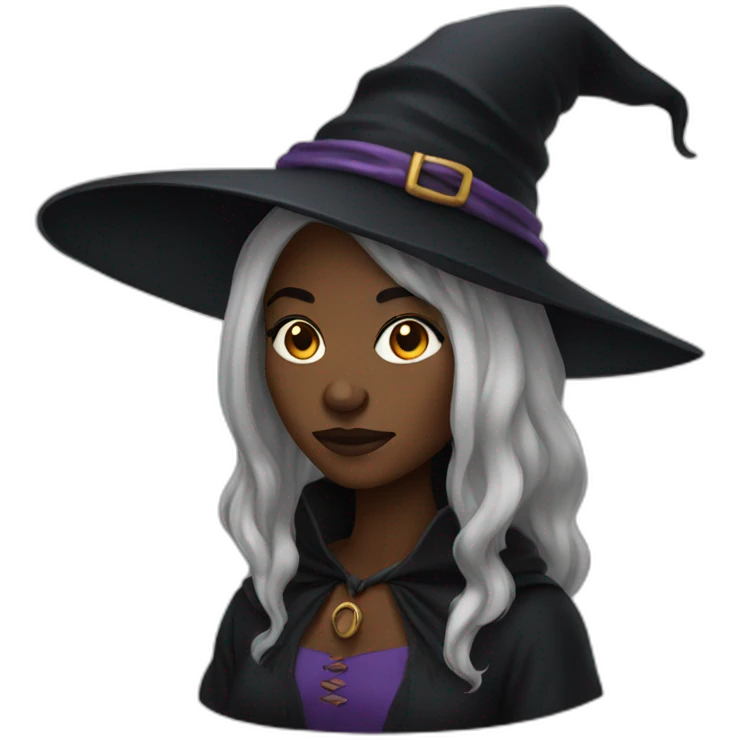 Black person witch emoji
