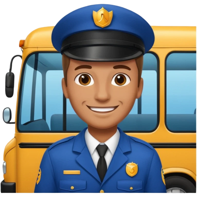 trabajando conductor bus emoji
