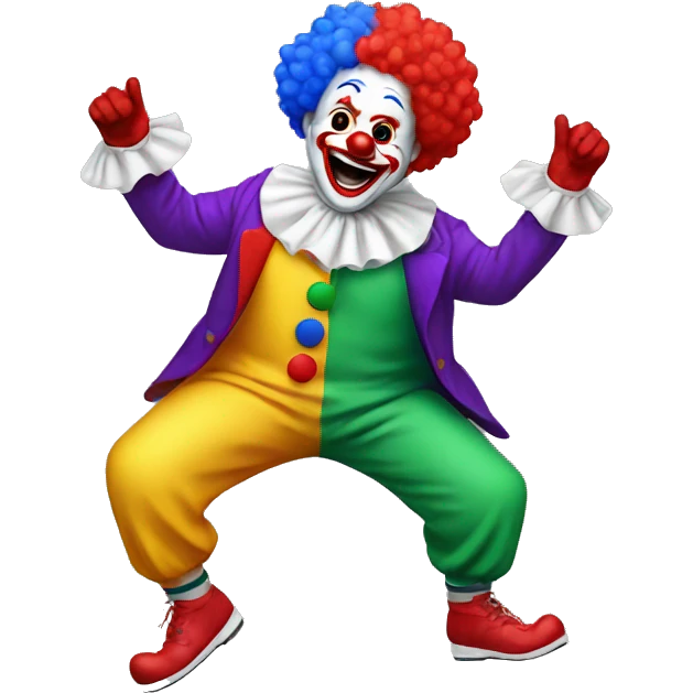Guy in clown dancing take the L emoji