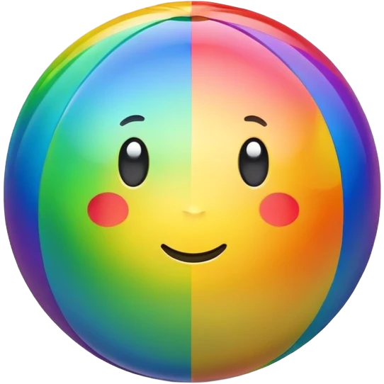 a rainbow ball emoji