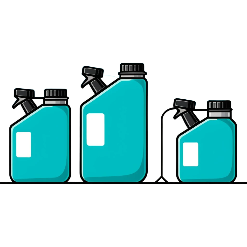 Canisters of motor oil in light gray color, minimalist design with soft gradients in sky blue, teal green, white, and light gray emoji