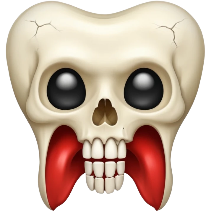 tooth with skull emoji