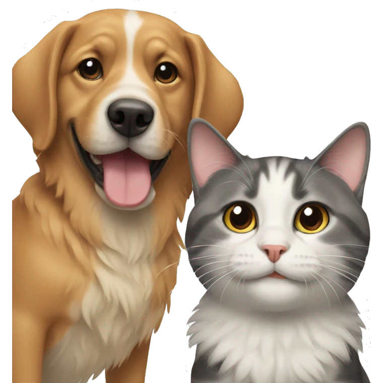 Dog and cat  emoji