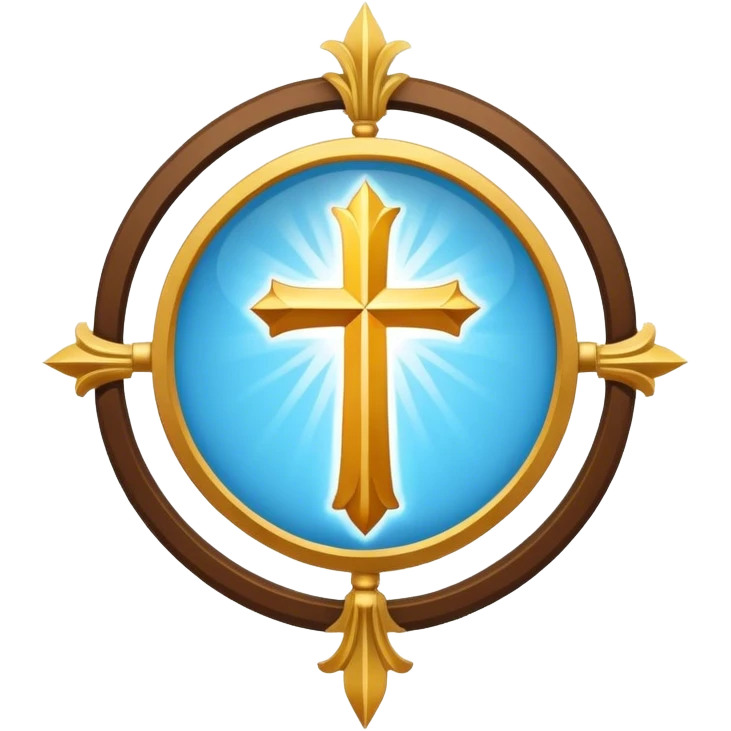 Apostle's emblem with a touch of light blue emoji