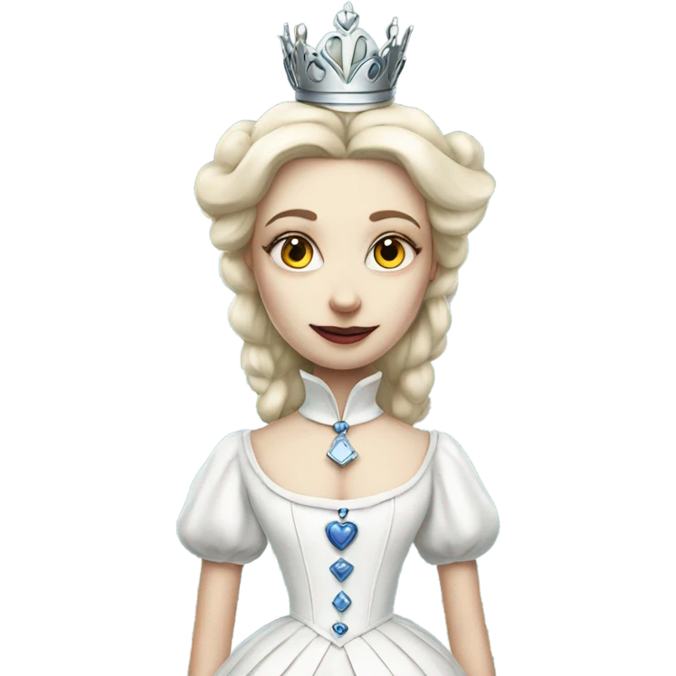 White queen in Alice in Wonderland white skin emoji