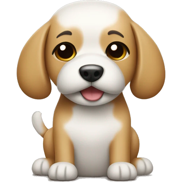 cute dog with a small kitchen chopper emoji