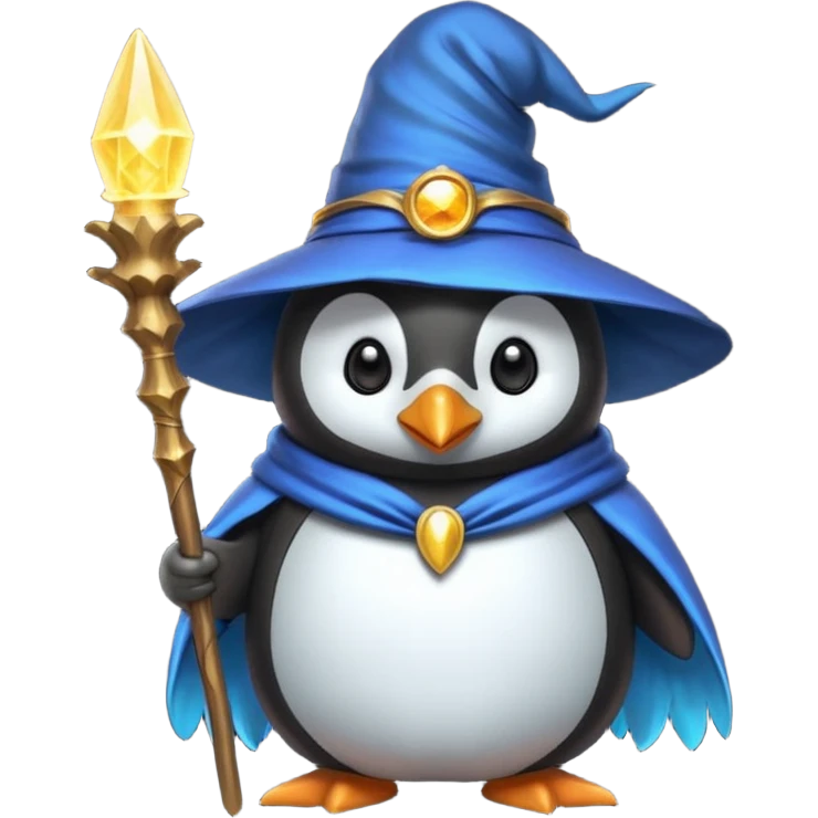 Penguin Wizard emoji