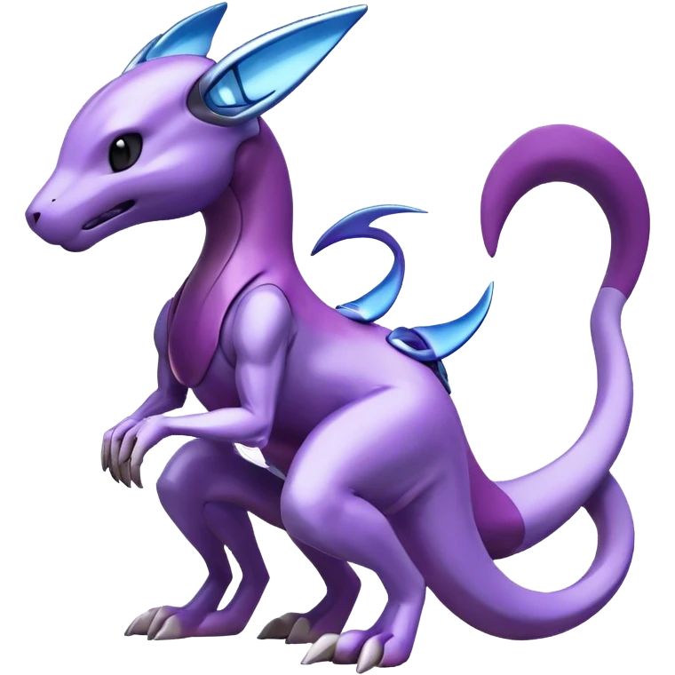  Cool Edgy Shiny Futuristic Legendary Mewtwo-Digimon-Genesect-Palkia-hybrid full body emoji