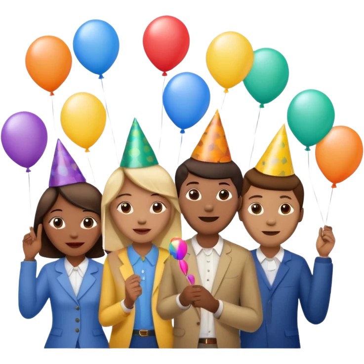 The word hide your girlfriends and party balloons multicolored emoji