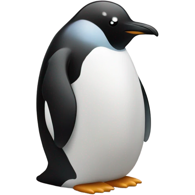 A bit depressed penguin emoji