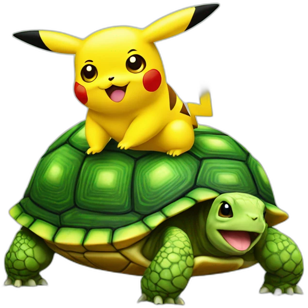 Pikachu on turtle emoji