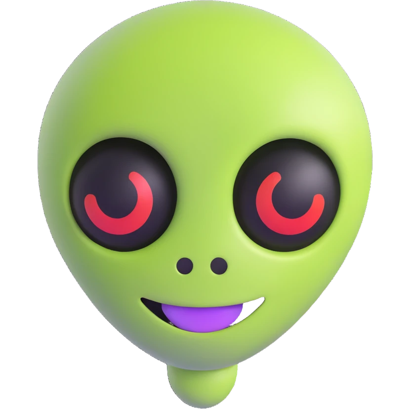 alien, 3D emoji style emoji