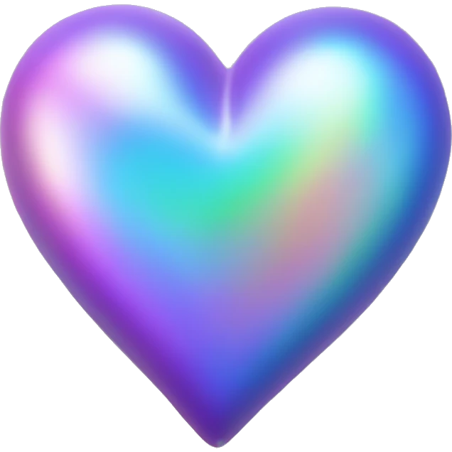 Iridescent heart emoji