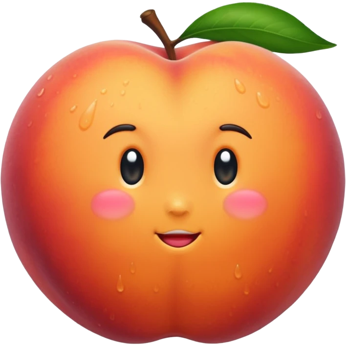 Wet peach like a butt emoji
