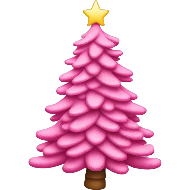 Pink Christmas tree emoji