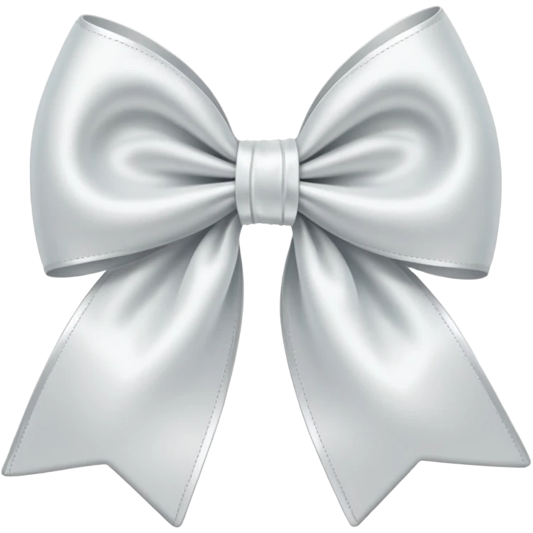 white bow slightly tilted emoji