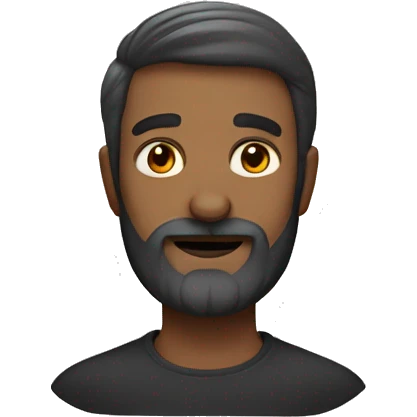Homme chauve avec une barbe emoji