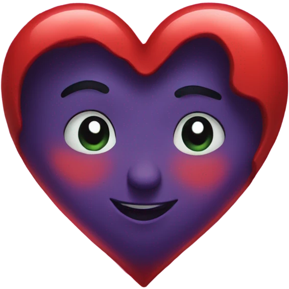 glowy red heart emoji