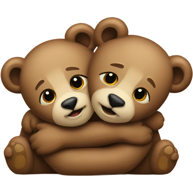 Bears hugging emoji