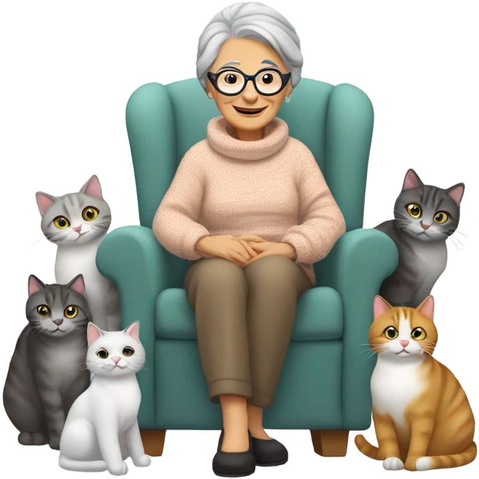 Old cat lady emoji