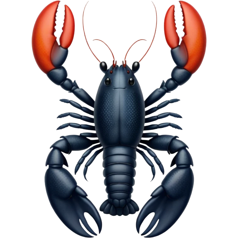 White and black white lobster  emoji