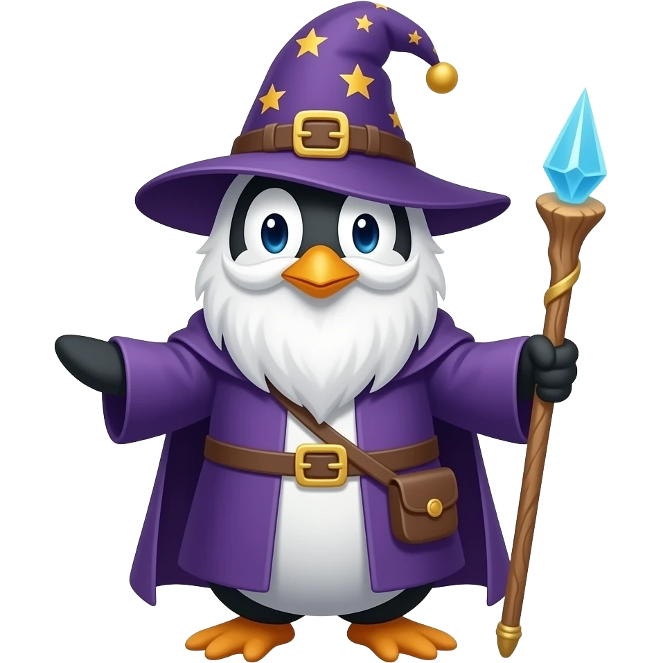 Penguin Wizard emoji