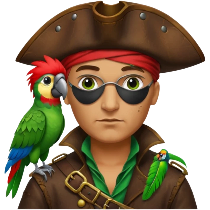 pirate and parrot emoji