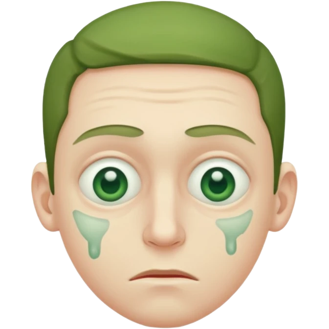 generate a green sick man emoji