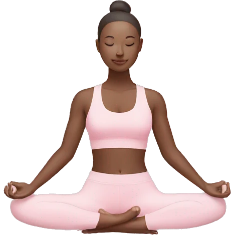 Pastel pink yoga emoji