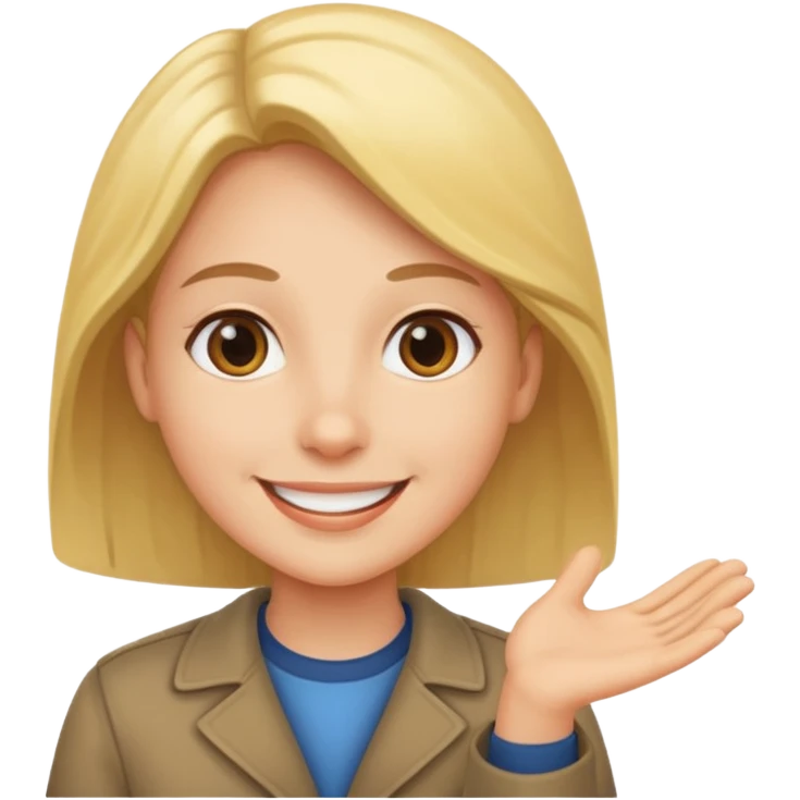 A person guiding emoji